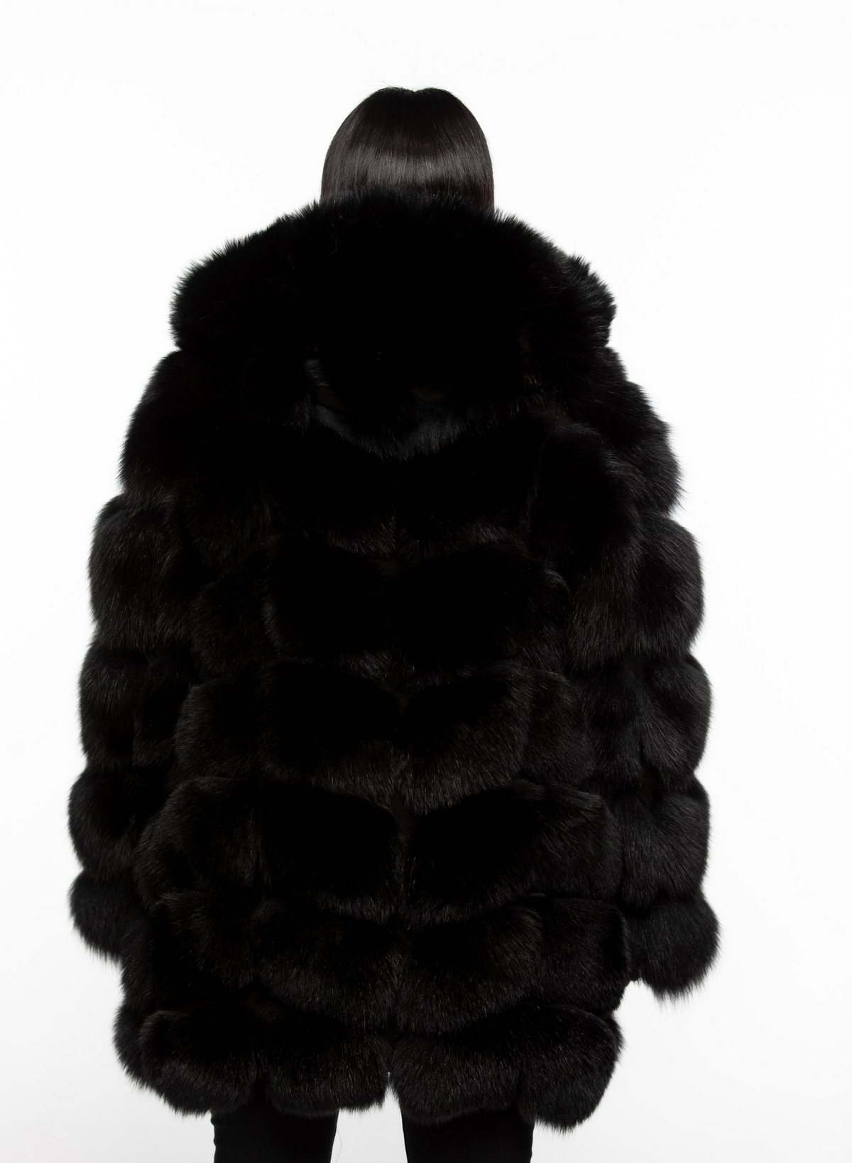 Shirley Fox Fur Coat with Detachable Hood and Sleeves – The Fancy Success